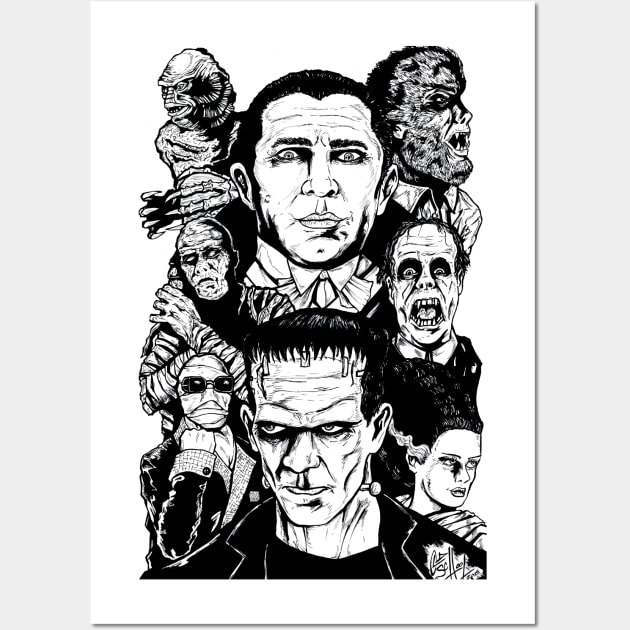 Universal Monsters Wall Art by ArtofOldSchool